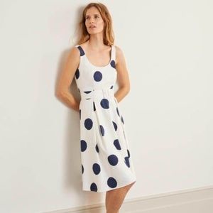 Boden NWT 6P Winifred Dress blue dot